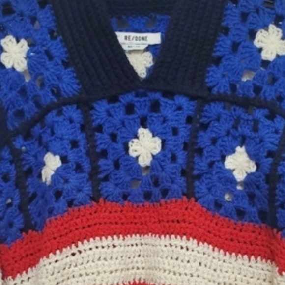 Re/Done Americana Crochet Top - Picture 8 of 10